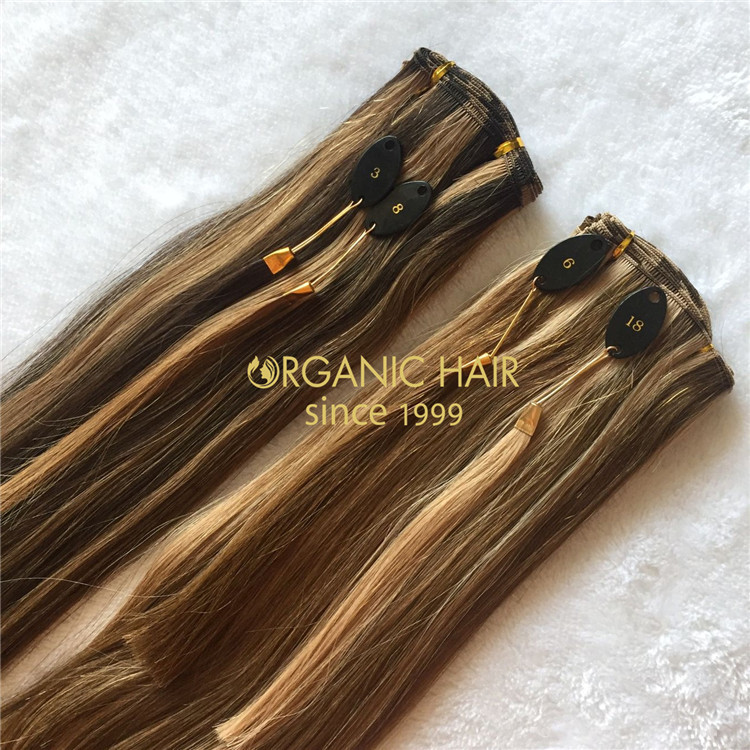 Full cuticle human hair on sale -- hand tied weft  C110